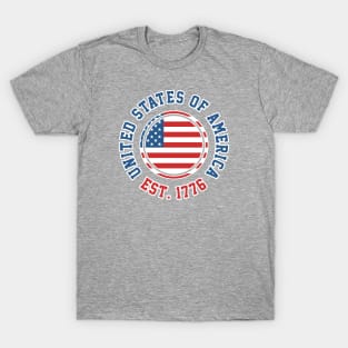 United States of America Est 1776 - American Flag T-Shirt